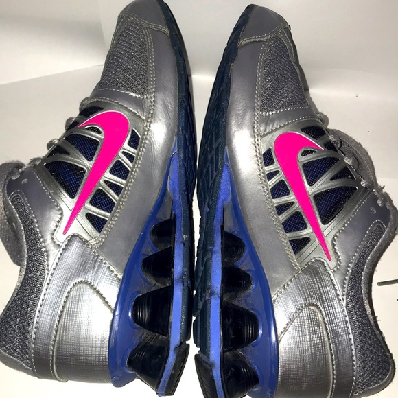 7.5 Womens Nike Reax Run Running Shoes Shocks Silver Black Pink Athletic Sneaker - Picture 2 of 5